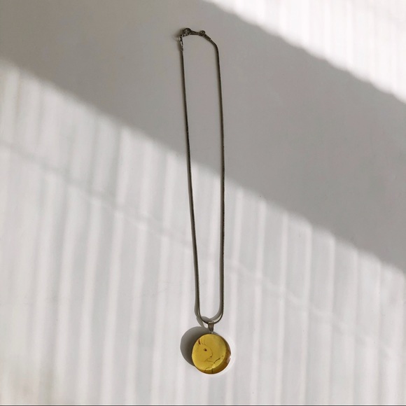 Vintage Rabbit Art Resin Pendant Chain Necklace - Picture 3 of 9